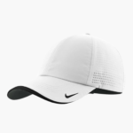 Nike Mens Golf - Dri-fit Swoosh Perforated Cap, White Hat, White